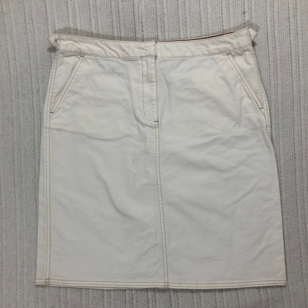 Lands' End Cream A-Line Skirt